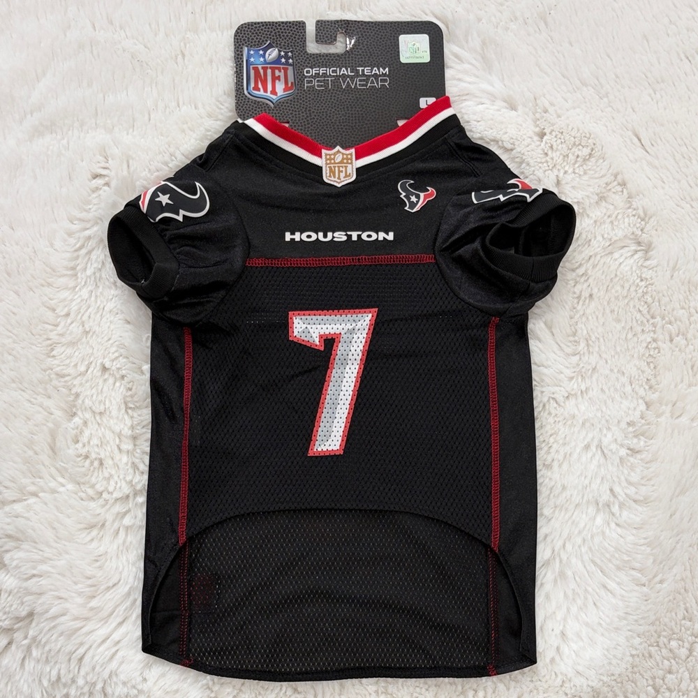 NFL Houston Texans Black Pet Jersey,Size L